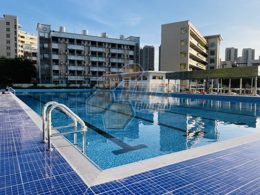 Modular Above Ground Swimming Pool With Zn-Al-Mg Steel Frame Integrated Column Support