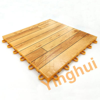Outdoor Plastic Woodgrain Basketball Flooring Interlocking Sports Court Floor Tiles