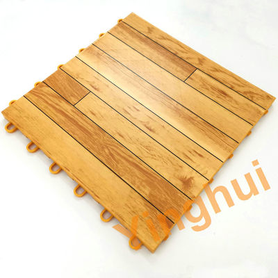 Outdoor Plastic Woodgrain Basketball Flooring Interlocking Sports Court Floor Tiles