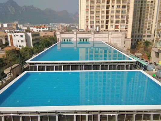 Outdoor Above Ground Swimming Pool Kit Heavy Duty Frame 2000MM Depth Customized