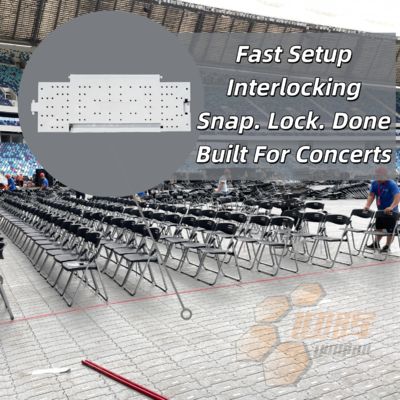 Prezzo buono Piastrelle modulari per esterni in plastica per pavimenti temporanei, pavimentazione per la protezione del prato all'aperto, pavimenti per eventi, feste, concerti e tende in linea