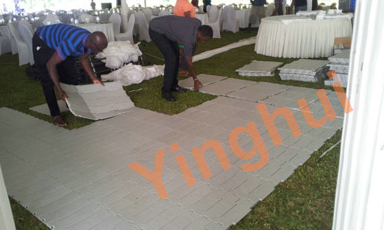 Outdoor Grass Protection Concert Exhibitipon Party Tent Event Flooring Anti Scratch Grey Medium Weight Event Flooring