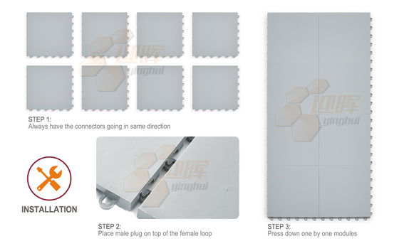 Assembly Multi Purpose Indoor Portable Grey Sports Flooring for Volleyball Basketball Handball Fustal Court