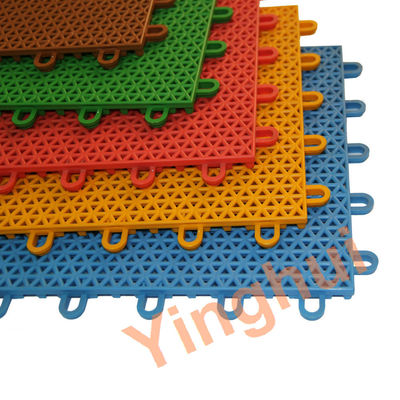Outdoor Sports Flooring Triangle Grid Suspension Type Volleyball Flooring For Outdoor Court Protection