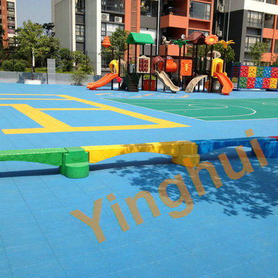Outdoor Sports Flooring Triangle Grid Suspension Type Volleyball Flooring For Outdoor Court Protection