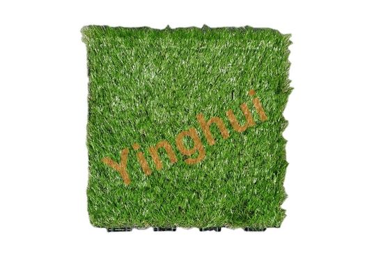 Modular Artificial Grass Turf Indoor Tiles Floor With PP Plastic Base for Balcony Garden