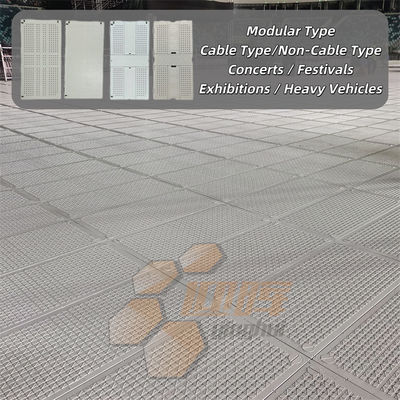 Temporary Plastic Interlocking Floor Tiles Turf Protection Flooring for Outdoor Event Walkway Concert Garage