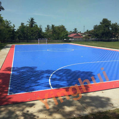 Solid Surface Outdoor Interlock Basketball Futsal Tennis Court Flooring Custom Colors