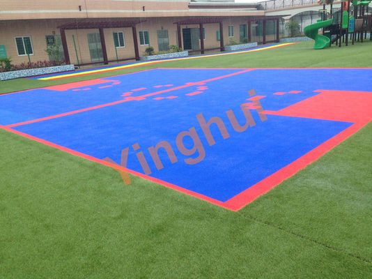 PP Grass Protection Floor Artificial Grass Tiles Interlocking Turf For Football Sports