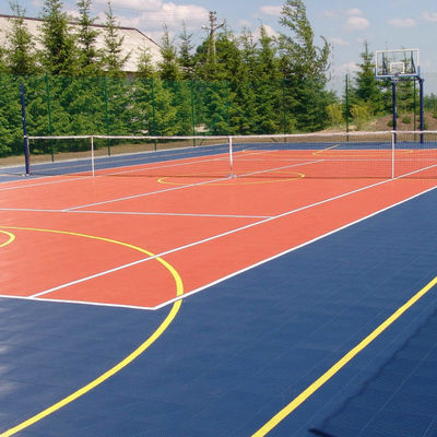 Outdoor PP Interlock FIBA Approved Tiles Portable Tennis Basketball Court Flooring Tiles Thermoplastic