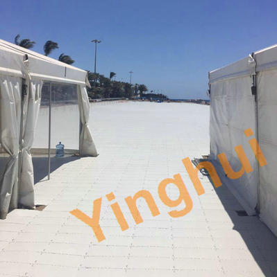 Interlocking Plastic Floor Tiles Temporary Outdoor Flooring Over Grass for Events