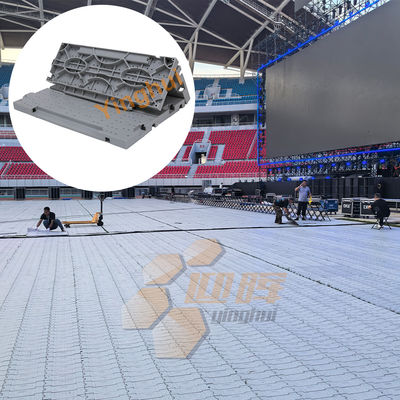 Dobra cena Plastikowe czasowe podłogi modularne na zewnątrz płytki podłogowe na zewnątrz ochrona trawnika podłogi imprezy podłogi na imprezy namiot koncert w Internecie