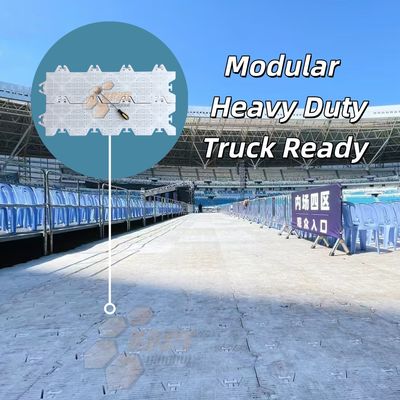 Gray Portable Outdoor Turf Protection Flooring Eco Friendly Grass Mat Temporary Tent Floor Stadium Event