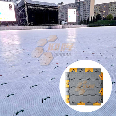 Gray Portable Outdoor Turf Protection Flooring Eco Friendly Grass Mat Temporary Tent Floor Stadium Event