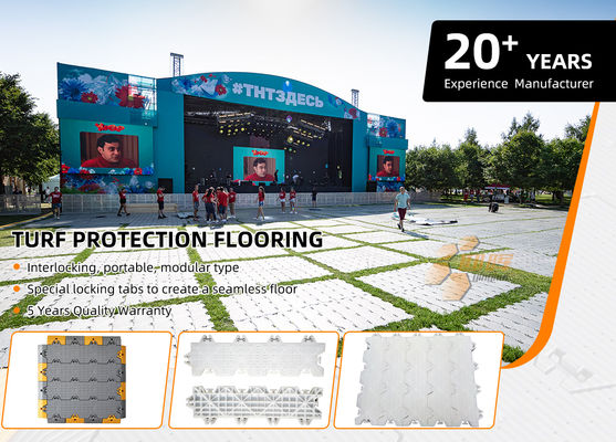 PP Plastic Interlocking Events Flooring System Turf Protection, Marquee Party Tent Flooring, Removable Floor Tiles For Events