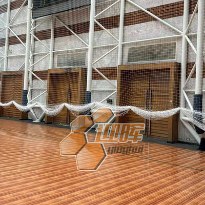 Slip Resistant Wood Look Plastic Modular Floor Tiles Interlocking Basketball Court Flooring