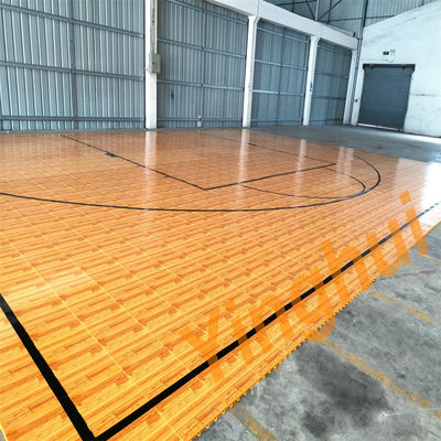 Wood Looking Plastic Basketball Court Tiles Wooden Maple Basketball Court Flooring