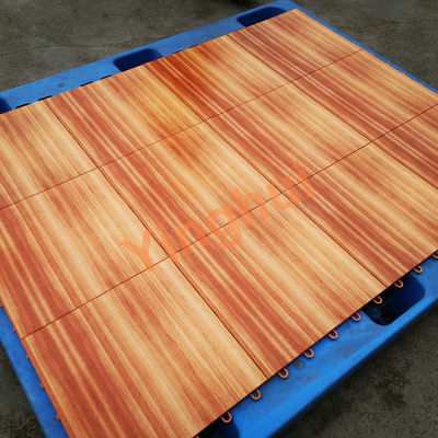 Interlocking Woodgrain Basketball Flooring Outdoor Wood Plastic Tennis Flooring Tiles