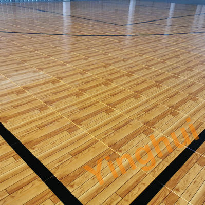 Interlocking Temporary Plastic Wood Flooring Outdoor Sports Tile Flooring for Tennis Basketball Court