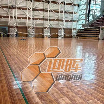 Outdoor Woodgrain Basketball Flooring Waterproof Tennis Badminton Basketball Court Plastic Wood Sport Flooring