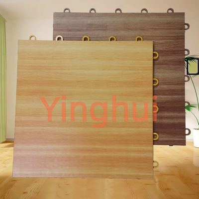 Modular Sport Woodgrain Basketball Flooring Interlocking UV Resistant For Volleyball Court
