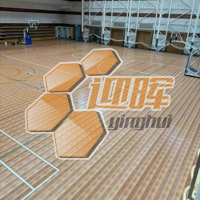 Customizable Indoor Basketball Sports Court Flooring Interlock PP Solid Wooden Flooring