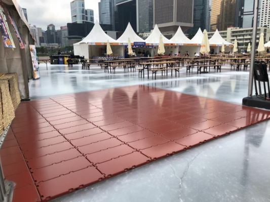 Harga bagus Lantai Pelindung Hoki Arena Es Olahraga Fitur Anti Selip Solusi Desain Grafis on line