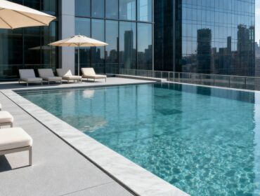 Prezzo buono Kit piscina Rooftop Retreat - Elegante piscina fuori terra per la tua fuga privata in linea