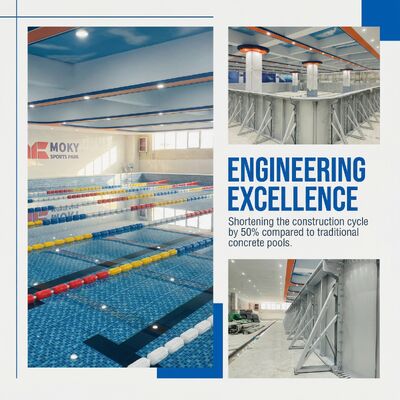 Guter Preis Vielseitiges, modulares Stahlschwimmbecken mit mehreren Szenen für Training und Freizeit Online